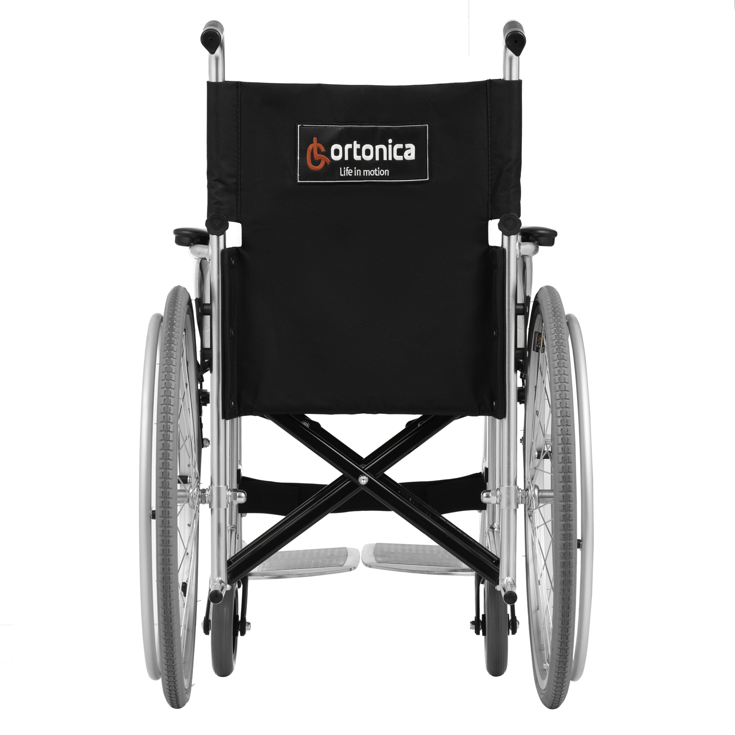 Кресло-коляска инвалидная ORTONICA Base Lite 150 складная, до 130кг (пневмошины, ширина сиденья 40,5см) - 4